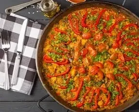 Паэлья с индейкой и грибами в CulinaryOn
