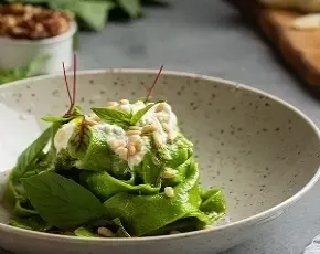 Паппарделле песто с сыром страчателла в CulinaryOn