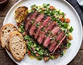 Топ-блейд стейк с табуле в CulinaryOn