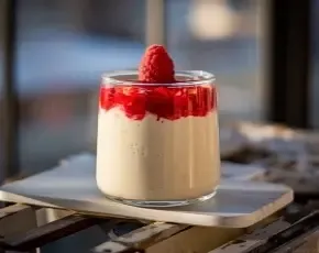 Панна котта с малиновым пюре в CulinaryOn