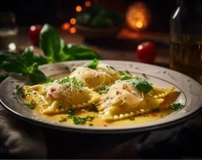 Равиоли с Brasato al Barolo в CulinaryOn