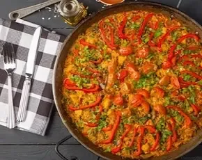 Паэлья с индейкой и грибами в CulinaryOn
