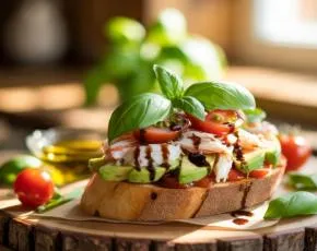 Брускетта с авокадо и томатами вялеными в CulinaryOn