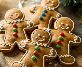 Новогодняя открытка и имбирный пряник своими руками 