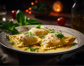 Равиоли с Brasato al Barolo в CulinaryOn