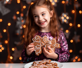 Новогодняя открытка и имбирный пряник своими руками | 6+