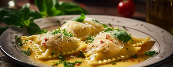 Миланский сет: карпаччо, равиоли, семифреддо | 16+