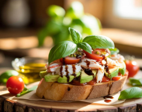 Брускетта с авокадо и томатами вялеными в CulinaryOn