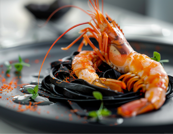 Итальянское утро: cформатино ди рикотта, черные лингвини с лангустинами и ягодный тарт | 18+ в CulinaryOn