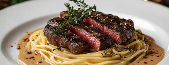 Beef & Beyond: стейк мясника, тартар из мраморной говядины и семифреддо с виски | 18+