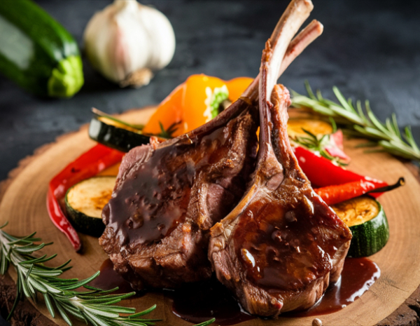 Мясное трио: татаки, щёчки, каре и панна котта | 16+ в CulinaryOn