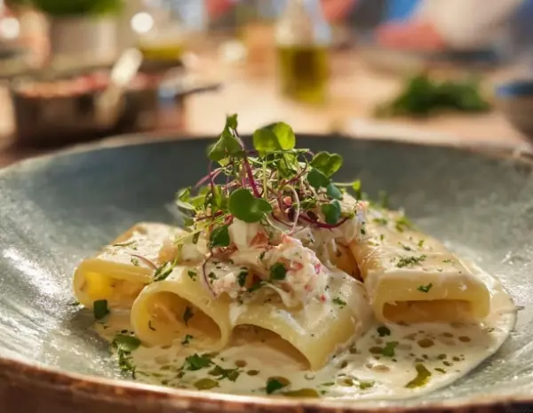 Готовим краба! Брускетта, паста с крабом, черемуховый тарт в CulinaryOn