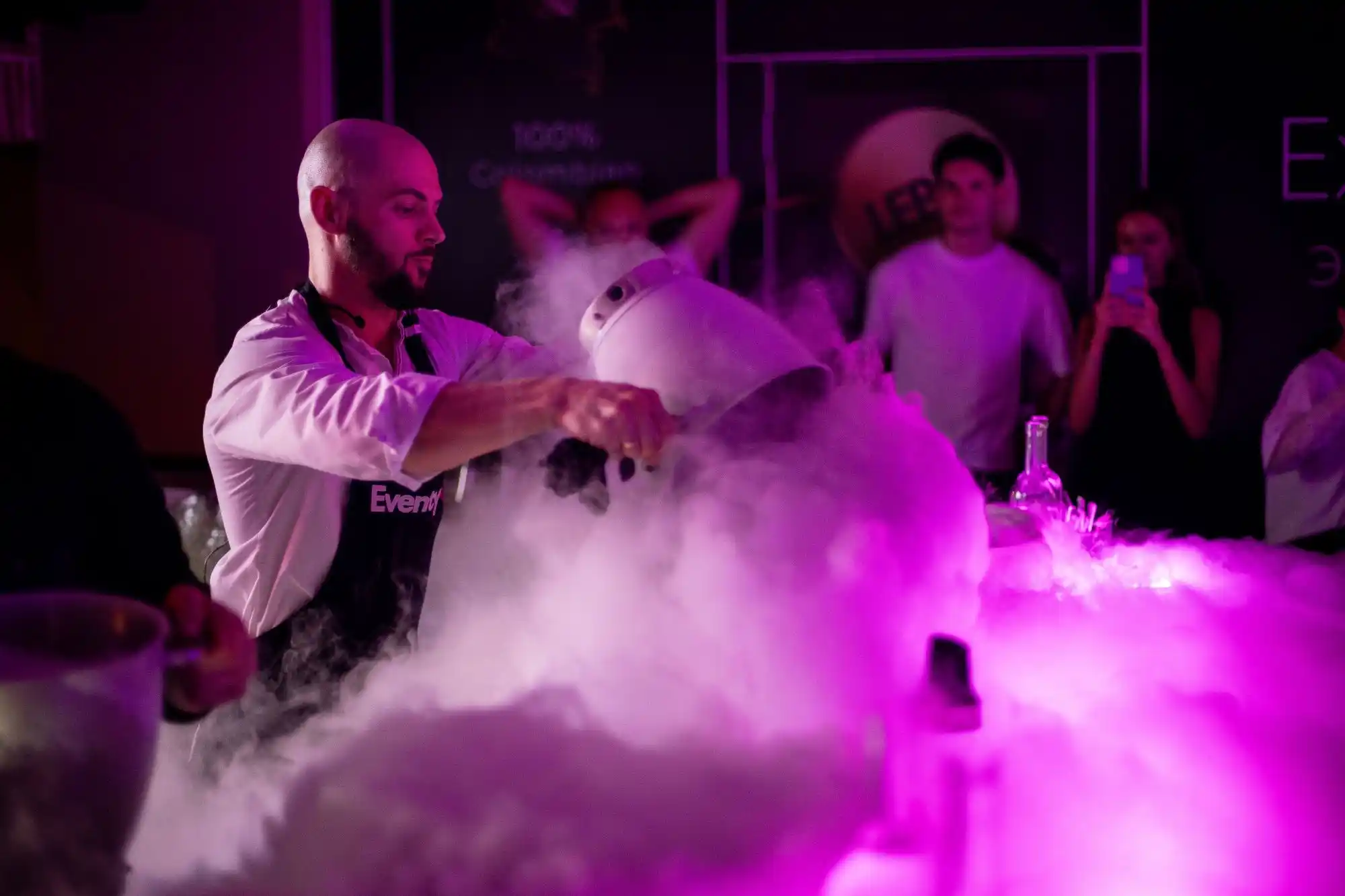 Мастер-класс рождественский венок — азотное шоу в финале вечера