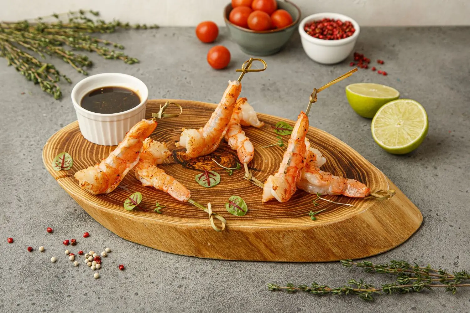 Мастер класс по греческой кухне в CulinaryOn — креветки на шпажках с соусом